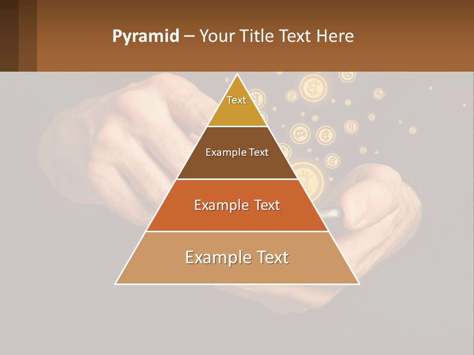 A Person Holding A Cell Phone With A Bitcoin Coming Out Of It PowerPoint Template