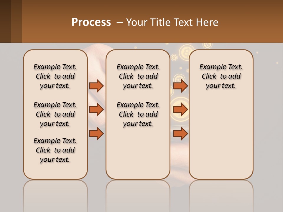 A Person Holding A Cell Phone With A Bitcoin Coming Out Of It PowerPoint Template