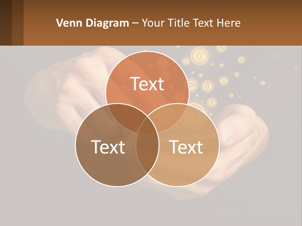 A Person Holding A Cell Phone With A Bitcoin Coming Out Of It PowerPoint Template