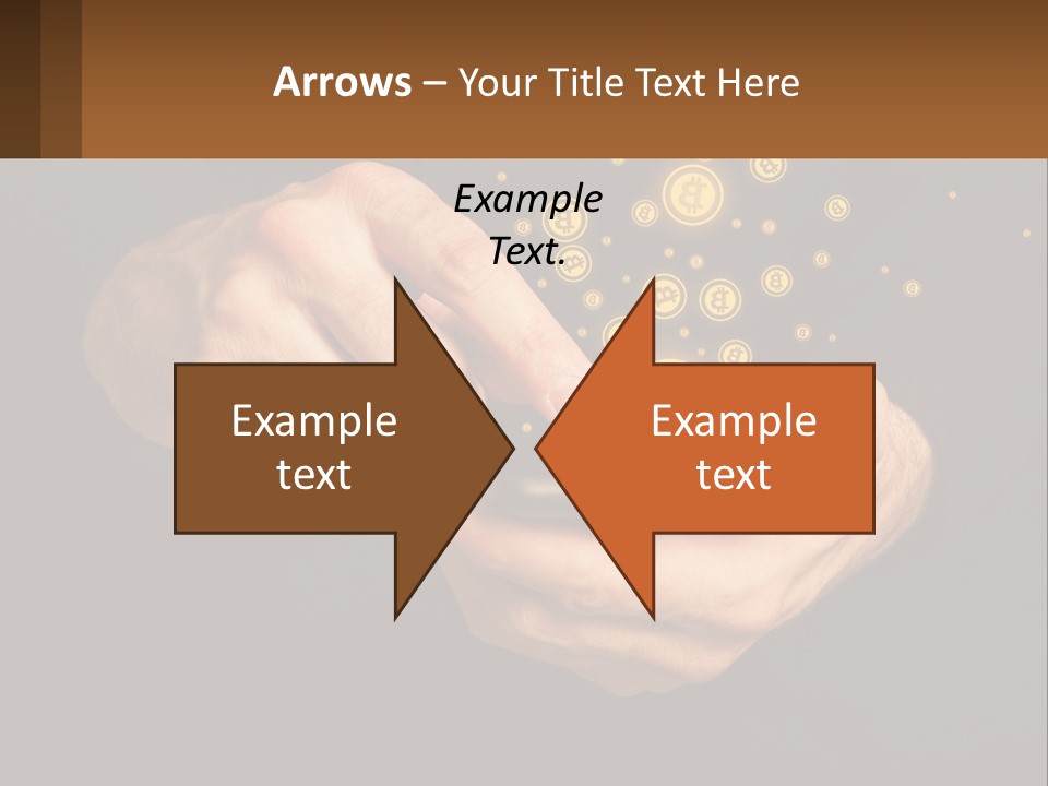 A Person Holding A Cell Phone With A Bitcoin Coming Out Of It PowerPoint Template