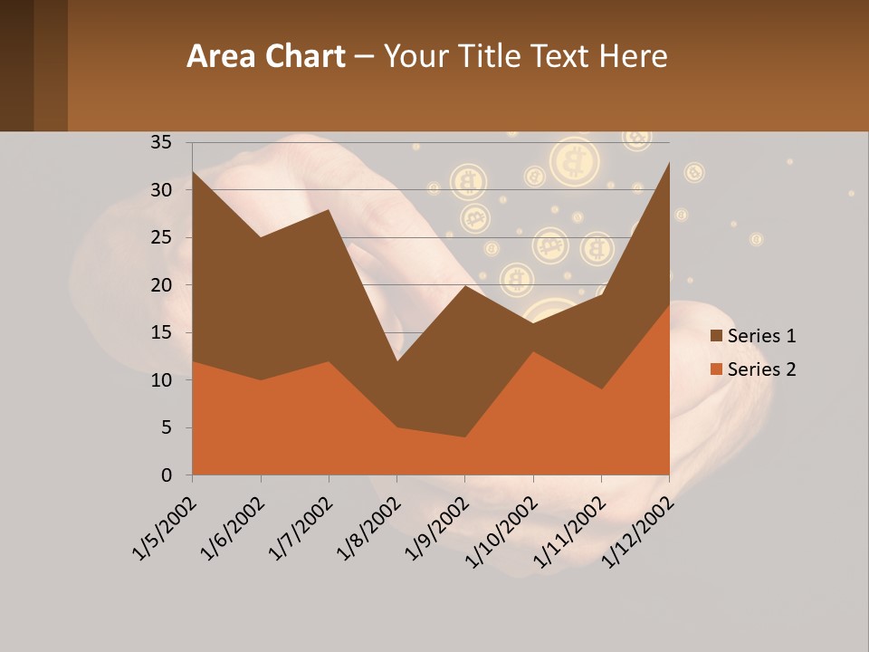 A Person Holding A Cell Phone With A Bitcoin Coming Out Of It PowerPoint Template