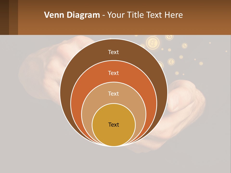 A Person Holding A Cell Phone With A Bitcoin Coming Out Of It PowerPoint Template