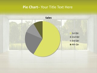An Empty Room With A View Of A Green Field PowerPoint Template