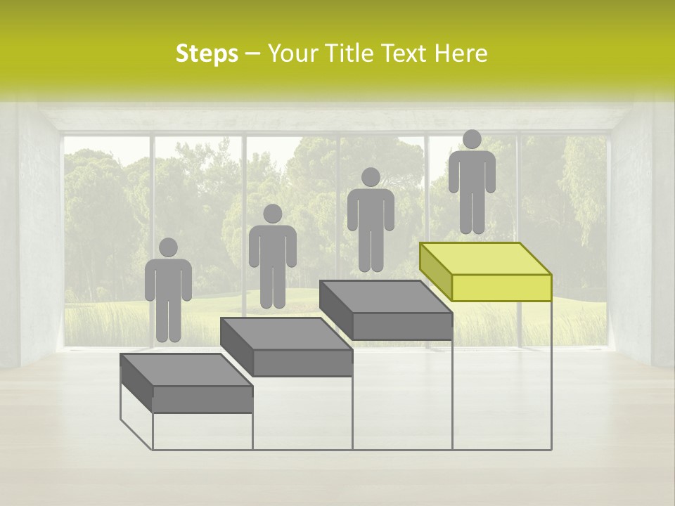 An Empty Room With A View Of A Green Field PowerPoint Template