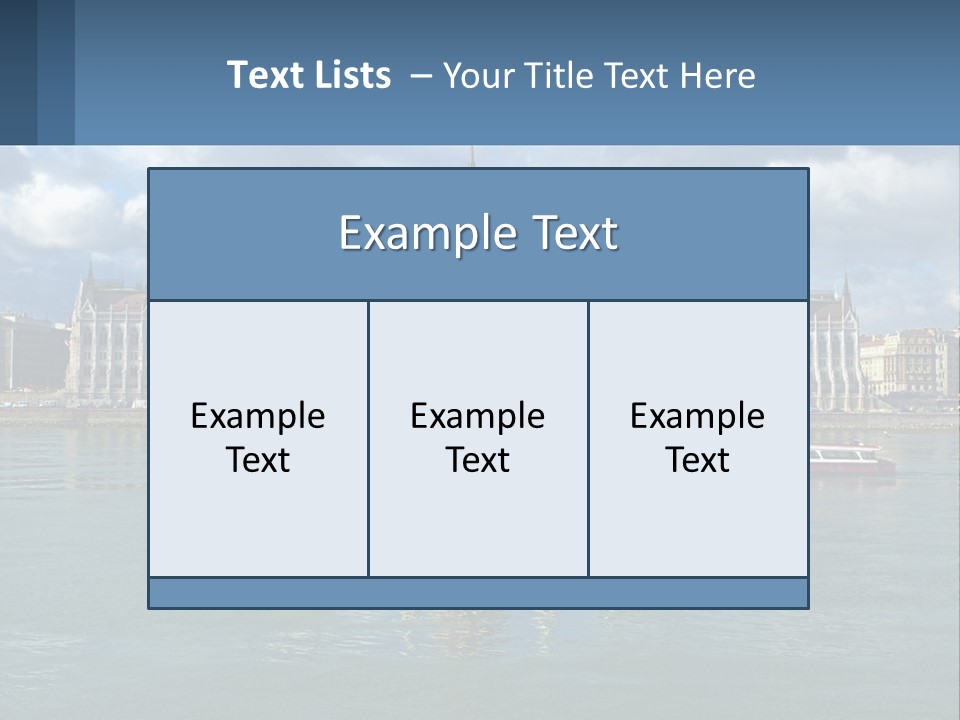 A Red Boat Is In The Water Near A Large Building PowerPoint Template