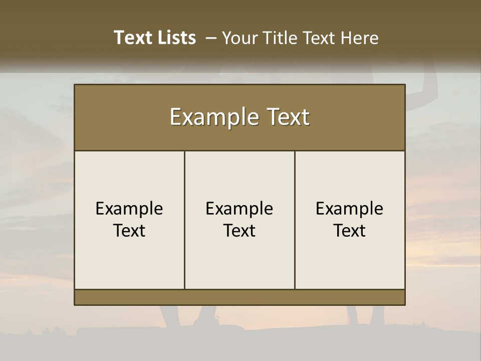 A Man And A Woman Holding Dumb Dumbs In Front Of A Sunset PowerPoint Template