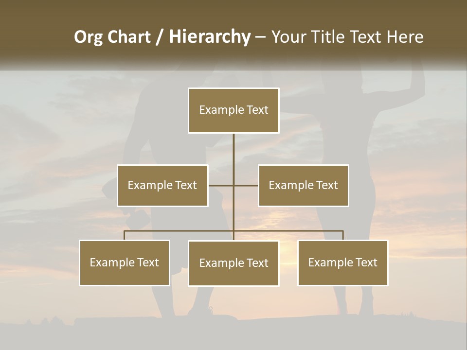 A Man And A Woman Holding Dumb Dumbs In Front Of A Sunset PowerPoint Template