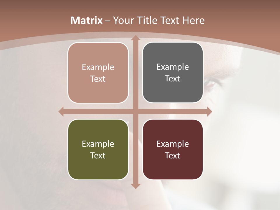 A Man Looking At His Finger Through A Magnifying Glass PowerPoint Template