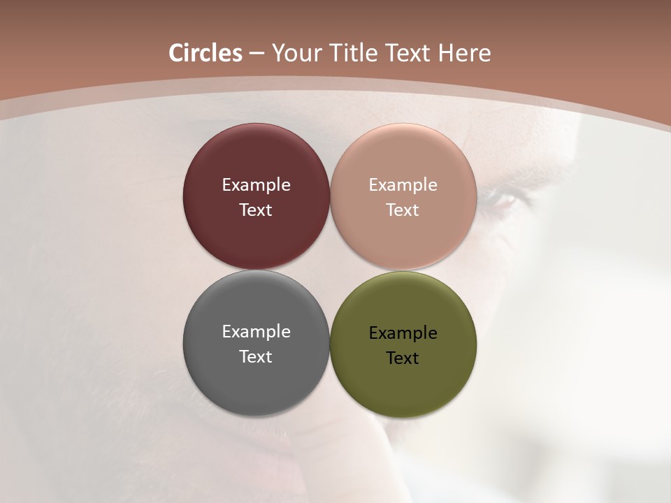 A Man Looking At His Finger Through A Magnifying Glass PowerPoint Template