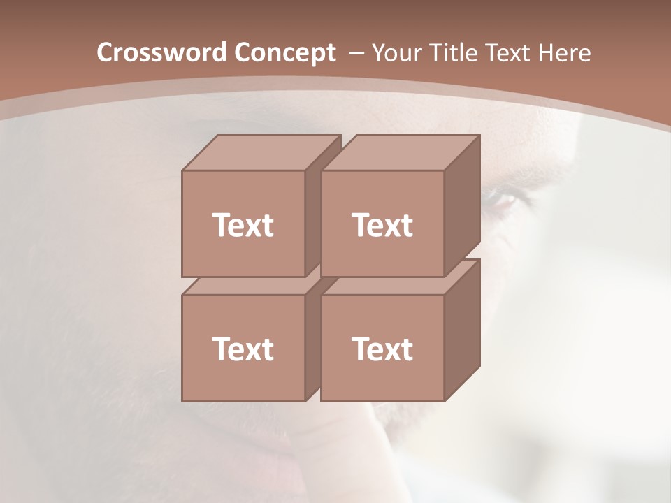 A Man Looking At His Finger Through A Magnifying Glass PowerPoint Template