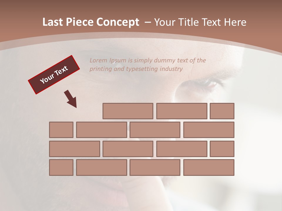 A Man Looking At His Finger Through A Magnifying Glass PowerPoint Template