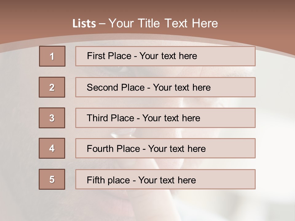 A Man Looking At His Finger Through A Magnifying Glass PowerPoint Template