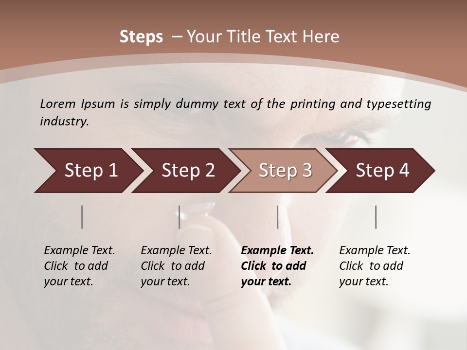 A Man Looking At His Finger Through A Magnifying Glass PowerPoint Template