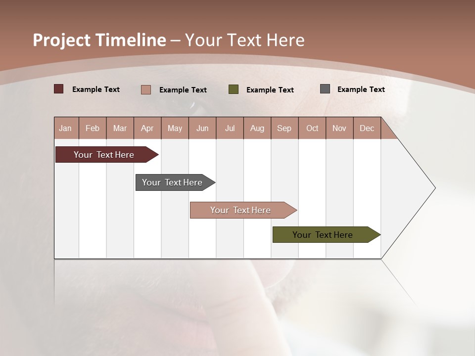 A Man Looking At His Finger Through A Magnifying Glass PowerPoint Template