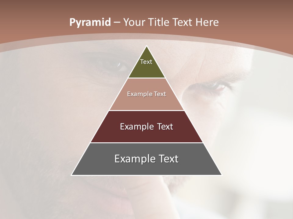 A Man Looking At His Finger Through A Magnifying Glass PowerPoint Template
