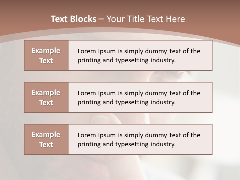 A Man Looking At His Finger Through A Magnifying Glass PowerPoint Template