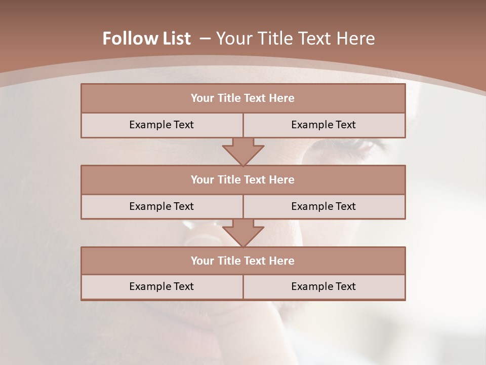 A Man Looking At His Finger Through A Magnifying Glass PowerPoint Template