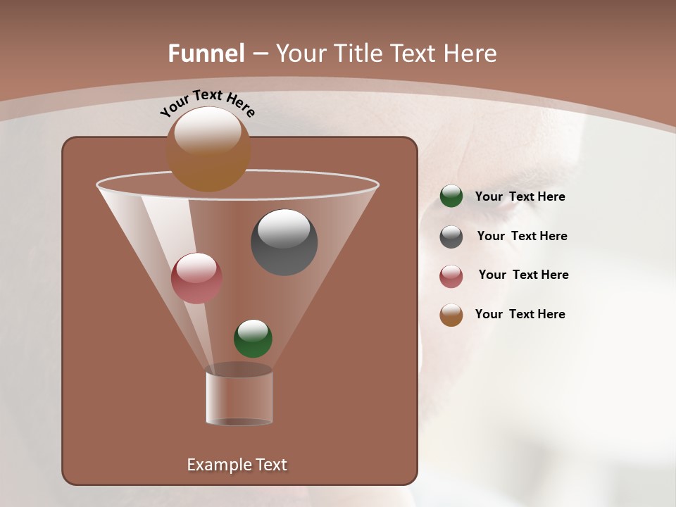 A Man Looking At His Finger Through A Magnifying Glass PowerPoint Template