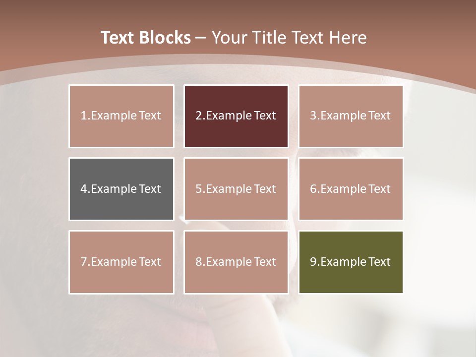 A Man Looking At His Finger Through A Magnifying Glass PowerPoint Template