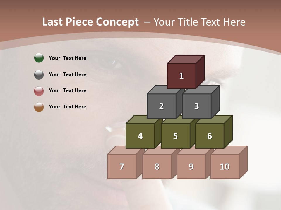 A Man Looking At His Finger Through A Magnifying Glass PowerPoint Template