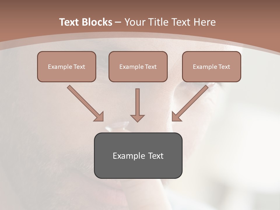 A Man Looking At His Finger Through A Magnifying Glass PowerPoint Template