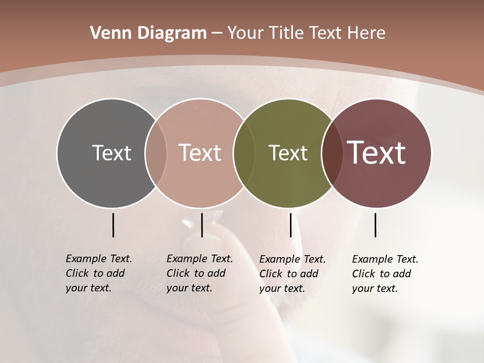 A Man Looking At His Finger Through A Magnifying Glass PowerPoint Template