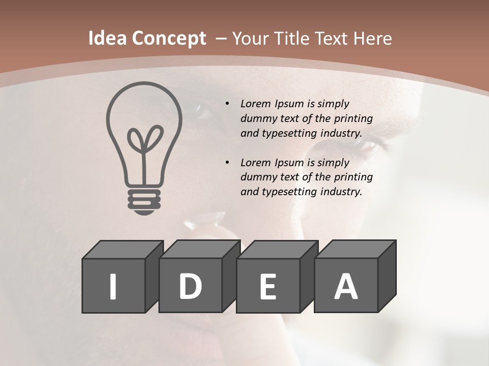 A Man Looking At His Finger Through A Magnifying Glass PowerPoint Template