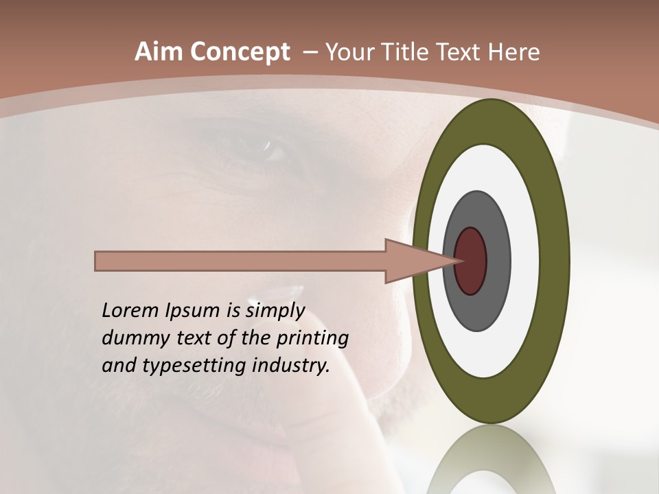 A Man Looking At His Finger Through A Magnifying Glass PowerPoint Template