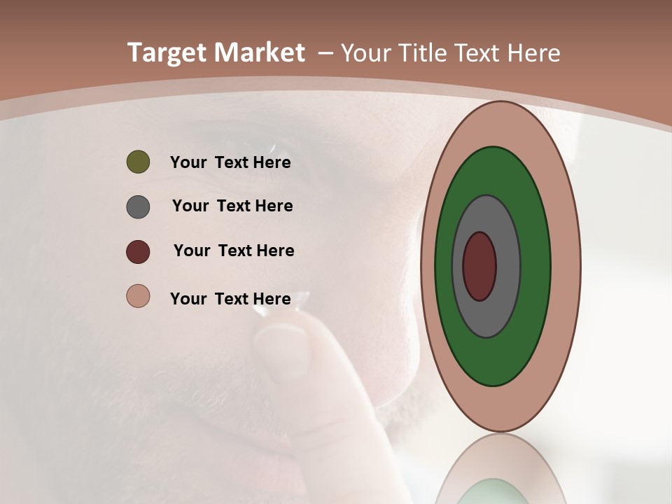 A Man Looking At His Finger Through A Magnifying Glass PowerPoint Template