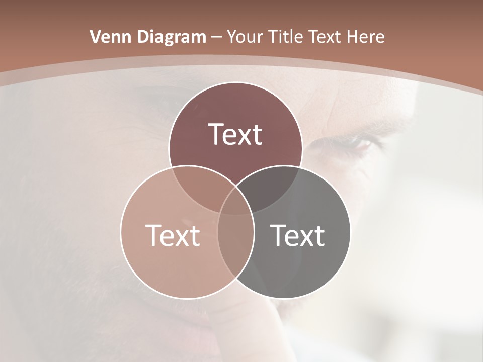 A Man Looking At His Finger Through A Magnifying Glass PowerPoint Template