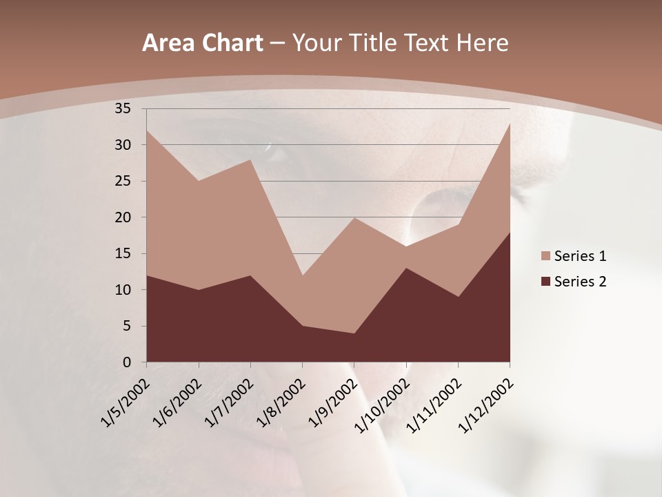 A Man Looking At His Finger Through A Magnifying Glass PowerPoint Template