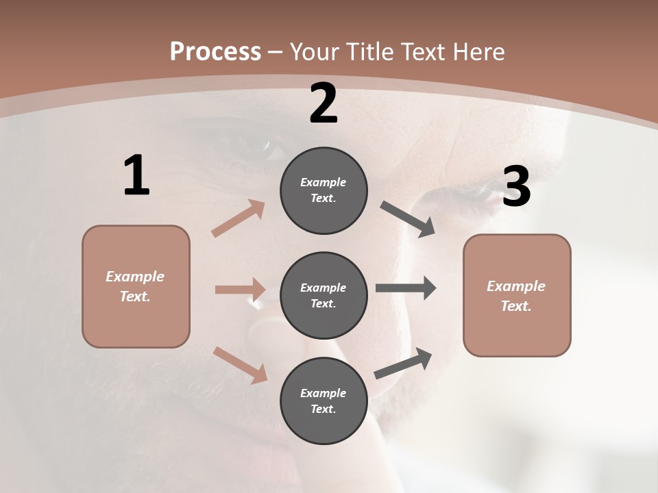 A Man Looking At His Finger Through A Magnifying Glass PowerPoint Template