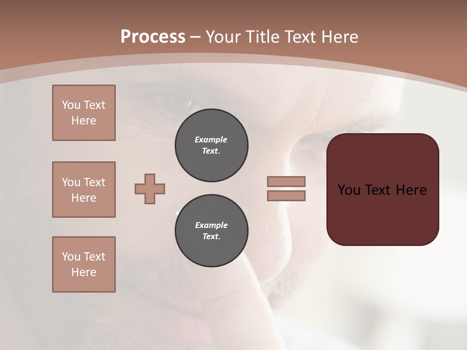 A Man Looking At His Finger Through A Magnifying Glass PowerPoint Template