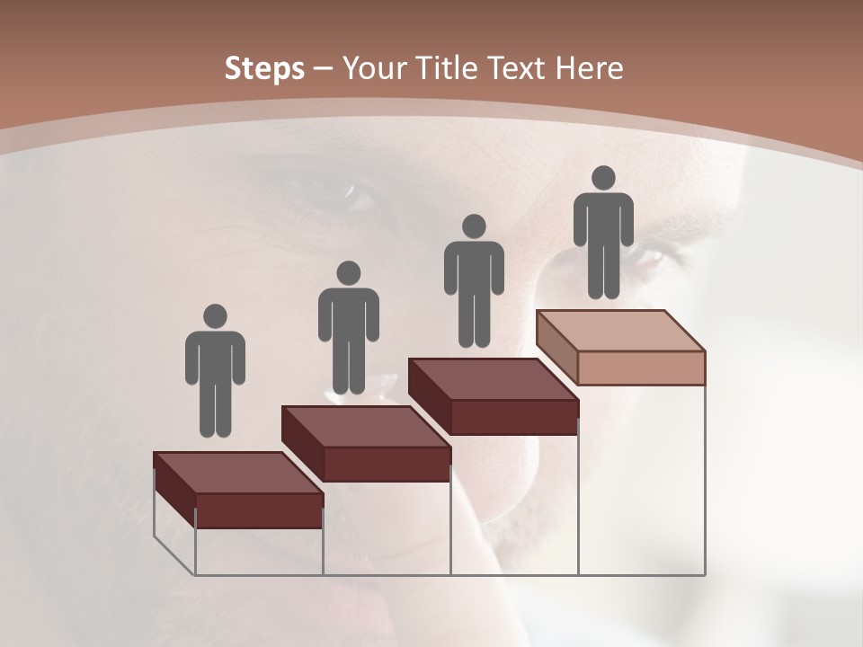 A Man Looking At His Finger Through A Magnifying Glass PowerPoint Template