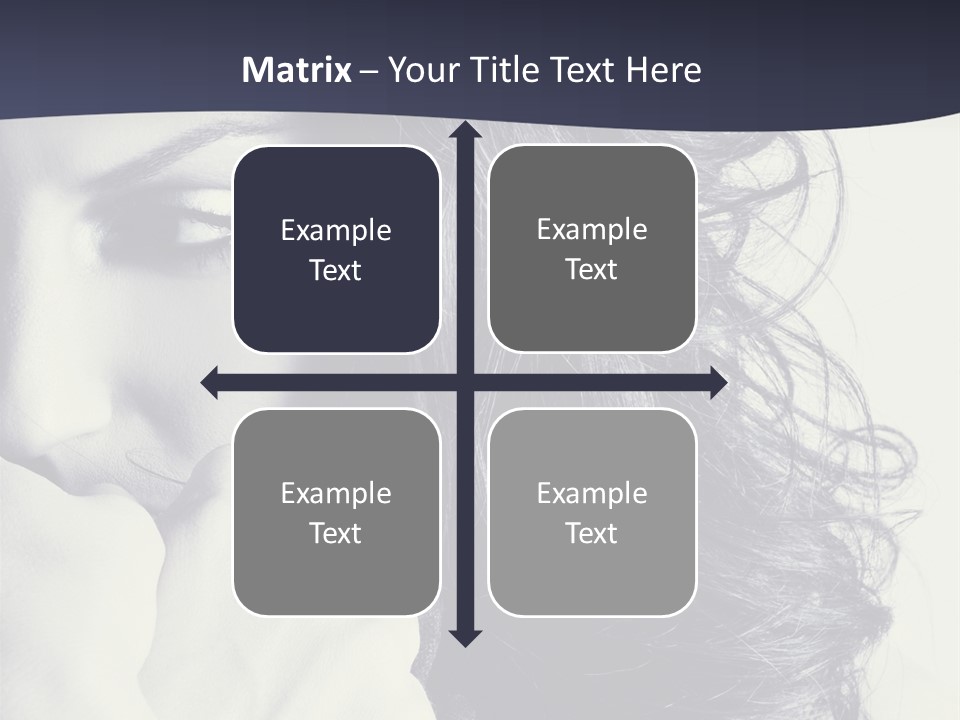 A Woman With Her Hair Blowing In The Wind PowerPoint Template