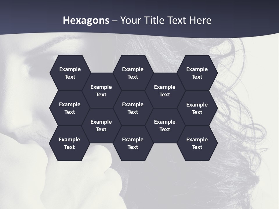 A Woman With Her Hair Blowing In The Wind PowerPoint Template