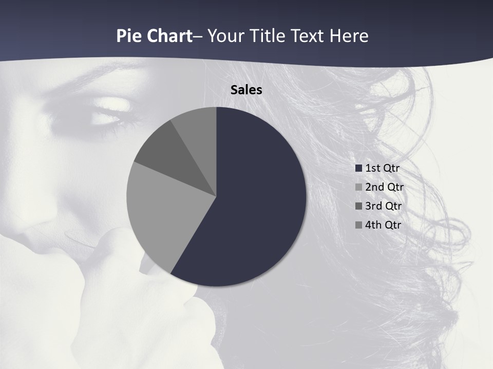 A Woman With Her Hair Blowing In The Wind PowerPoint Template