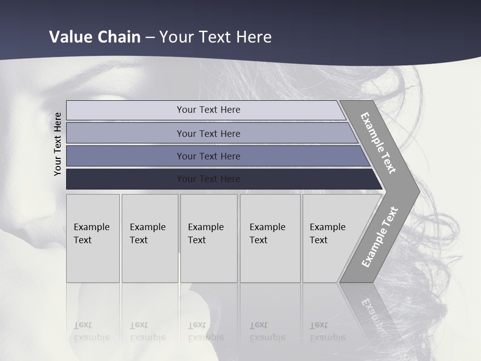 A Woman With Her Hair Blowing In The Wind PowerPoint Template