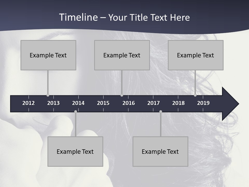 A Woman With Her Hair Blowing In The Wind PowerPoint Template