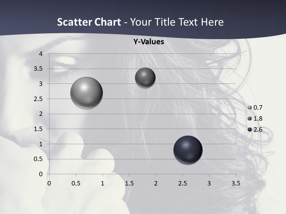 A Woman With Her Hair Blowing In The Wind PowerPoint Template