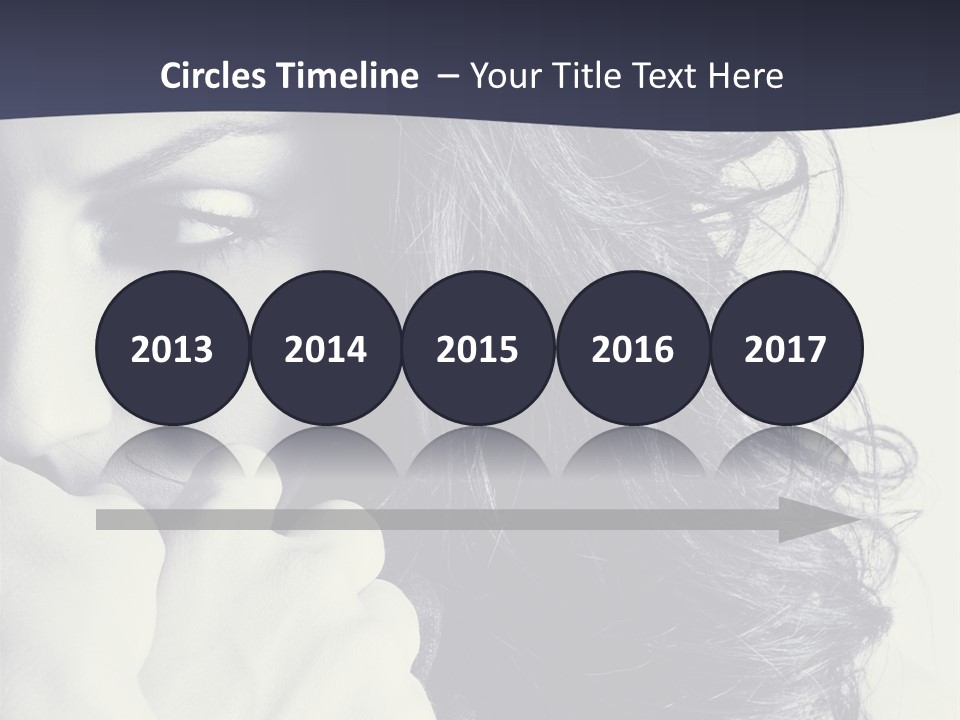 A Woman With Her Hair Blowing In The Wind PowerPoint Template