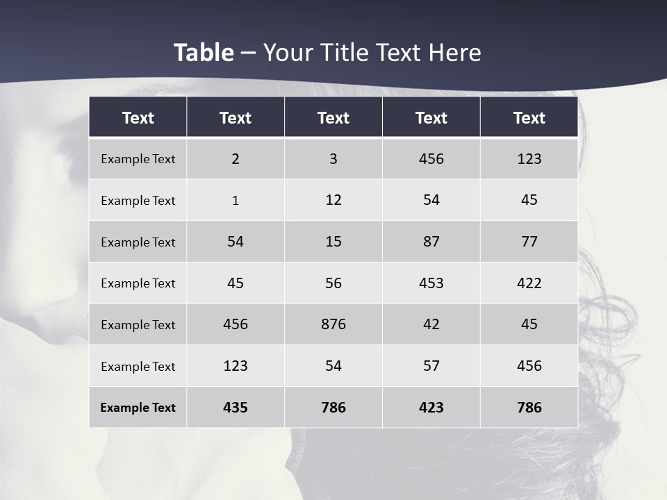 A Woman With Her Hair Blowing In The Wind PowerPoint Template