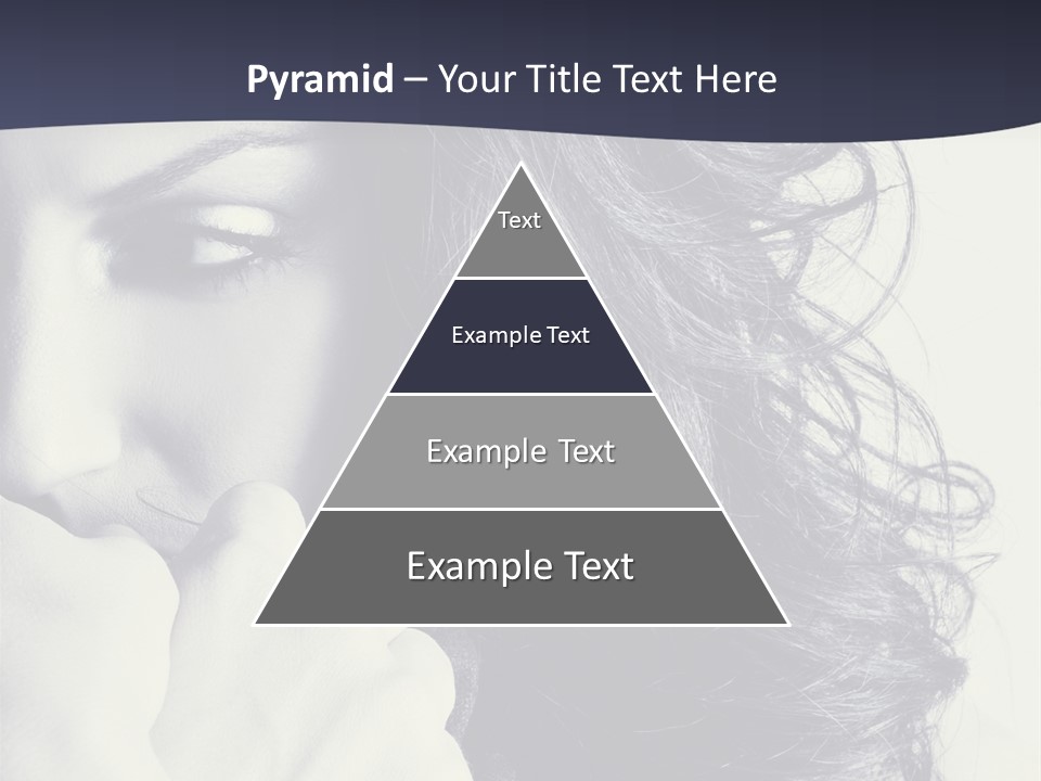 A Woman With Her Hair Blowing In The Wind PowerPoint Template