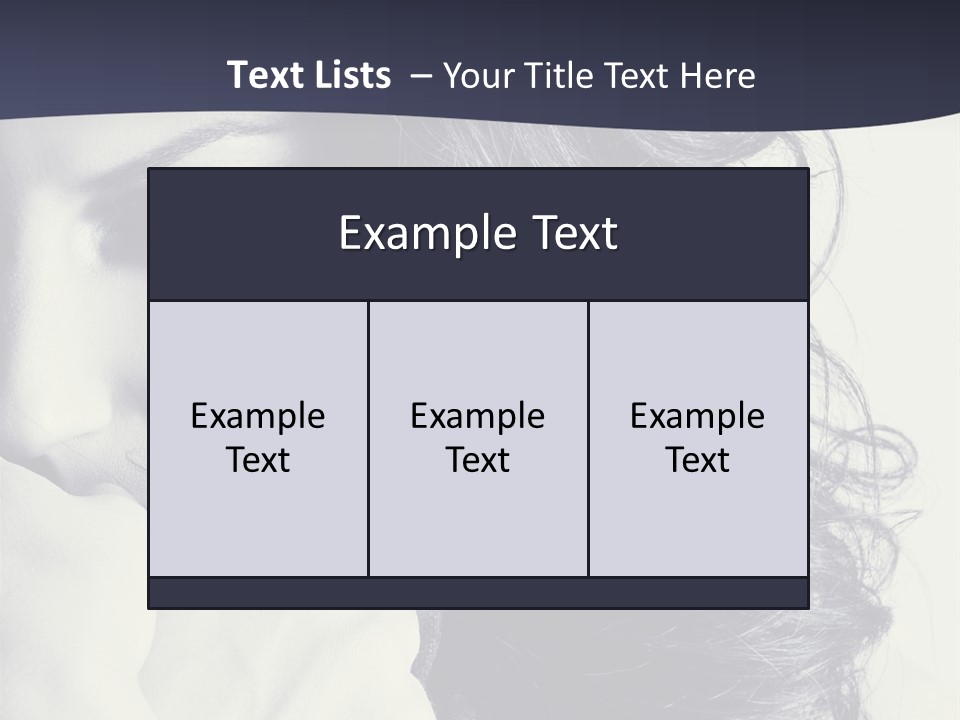 A Woman With Her Hair Blowing In The Wind PowerPoint Template