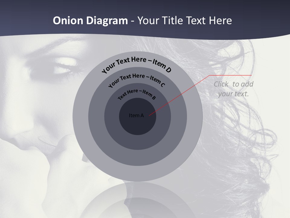 A Woman With Her Hair Blowing In The Wind PowerPoint Template