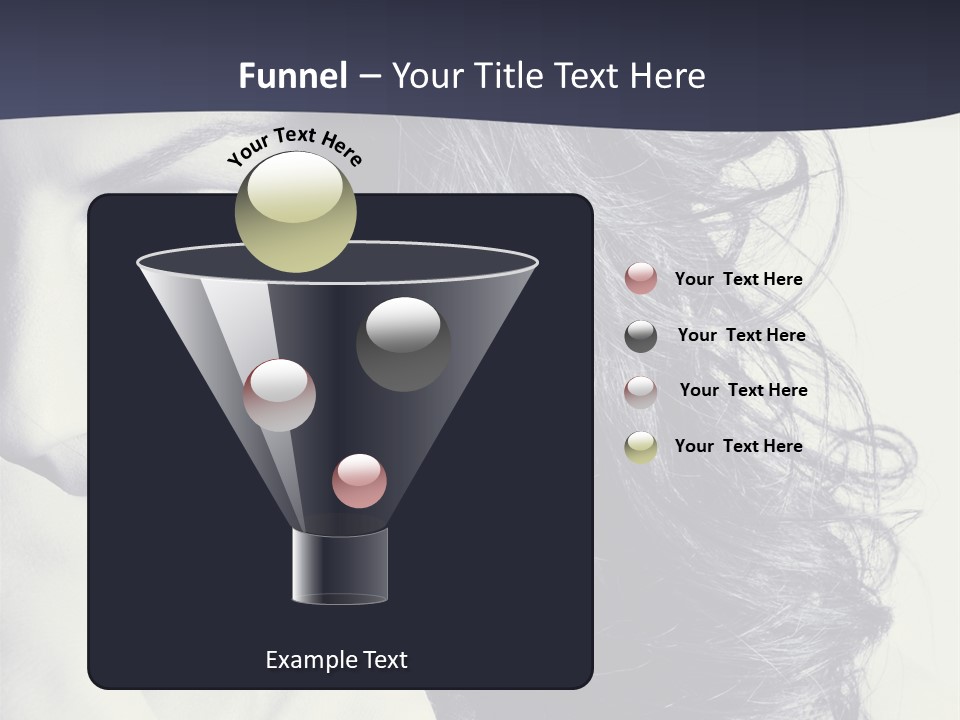 A Woman With Her Hair Blowing In The Wind PowerPoint Template