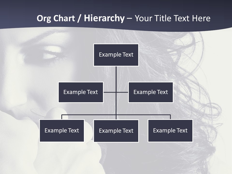 A Woman With Her Hair Blowing In The Wind PowerPoint Template