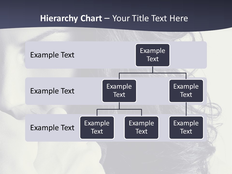 A Woman With Her Hair Blowing In The Wind PowerPoint Template