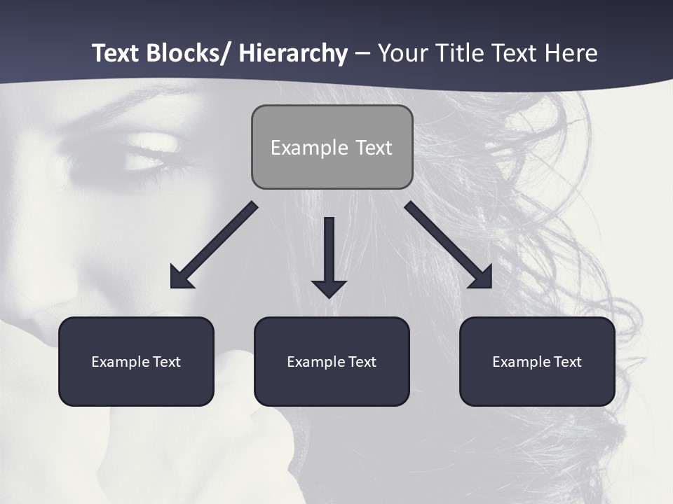 A Woman With Her Hair Blowing In The Wind PowerPoint Template