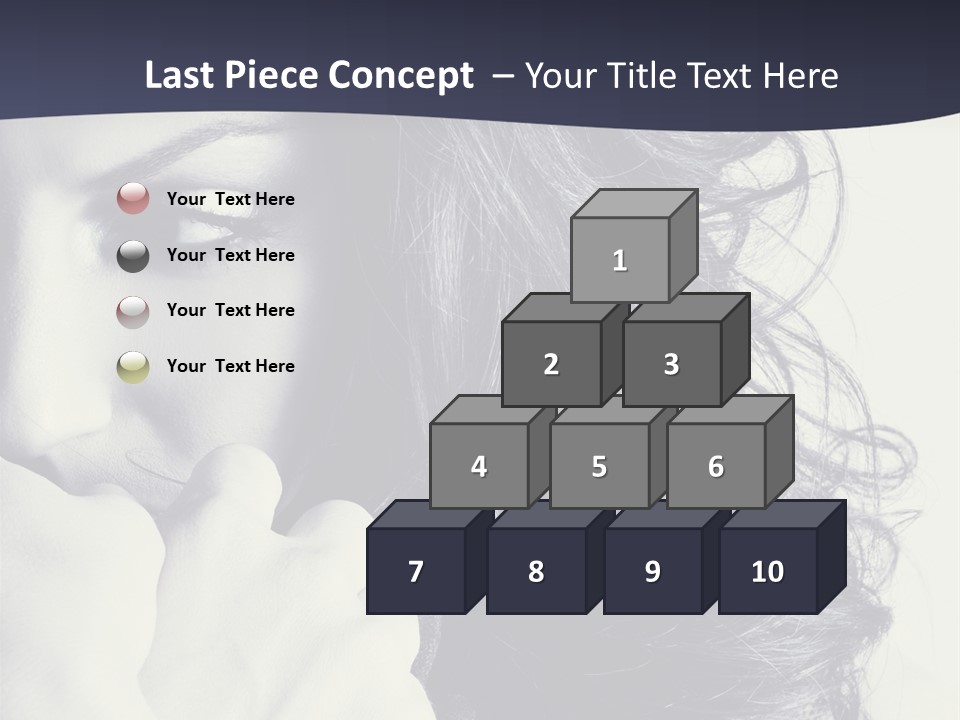 A Woman With Her Hair Blowing In The Wind PowerPoint Template